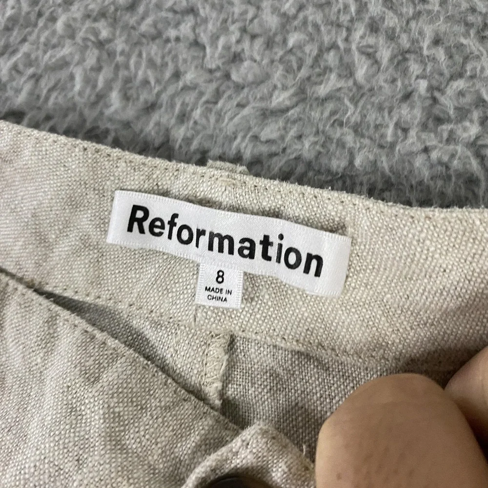 Reformation Pants Womens 8 100% Linen Straight Leg‎ Lightweight Summer Resort